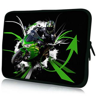 Motorbike RacePattern Nylon Material Waterproof Sleeve Case for 11/13/15 LaptopTablet