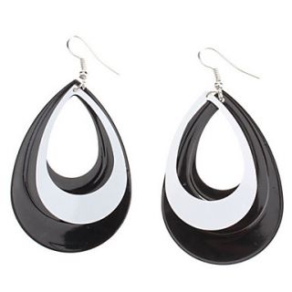 Black And White Water Alloy Earrings