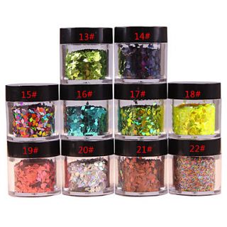 Glitter Diamond Shaped Nail Stickers NO.13 22 (Assorted Color)