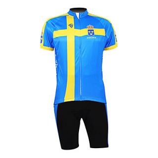Kooplus 2013 Sweden Pattern 100% Polyester Short Sleeve Quick Dry Mens Cycling Suits