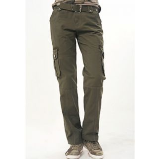 Womens Pocket Casual Pants with Belt