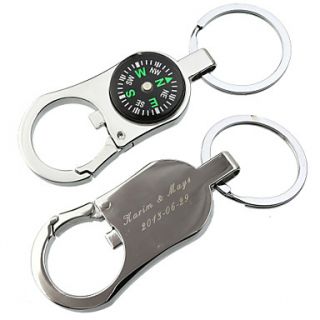 Personalized CompassBottle Opener Key Ring (Set of 6)