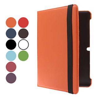 10.1 Inch 360 Rotatable Solid Color Litchi Pattern Case with Stylus and Screen Protector
