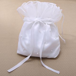 Delicate Wedding Bridal Money Bag With Scattered Imitation Pearl