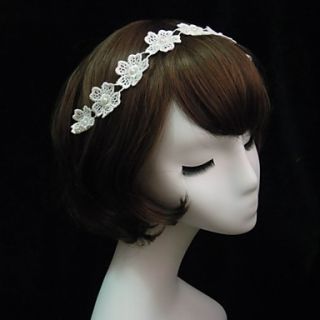 Elegant Lace With Pearl Womens Headbands