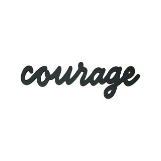 ART Courage Wood Sign Wall Decor, Black