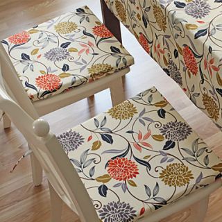 Country Style Floral Cotton Chairpad