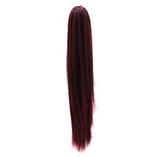 12 Inch synthetic Black Popular Straight Ponytail Hair Extensions