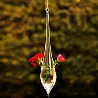 Hanging Water Drop Shaped Glass Vase