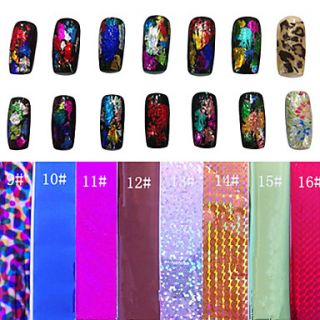 1PCS Laser Foil Nail Decorations Twinkled Starry Stickers(150x6x0.1cm,Assorted Colors)
