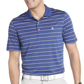 Izod Golf Feeder Striped Polo, Blue, Mens