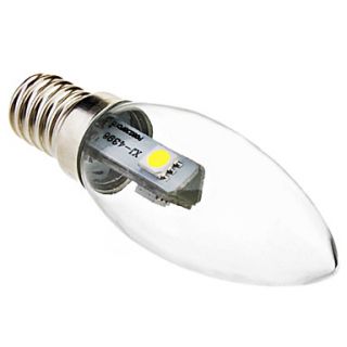 E14 0.5W 35 45LM 3x5050SMD 6000 6500K White Light LED Candle Bulb(220 250V)