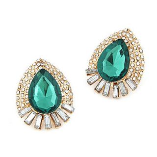 Exaggerate Shiny Crystal Water Drop Shape Earrings (Assorted Color)
