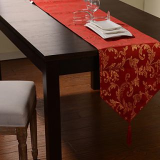 Floral Pattern Polyester Table Runner
