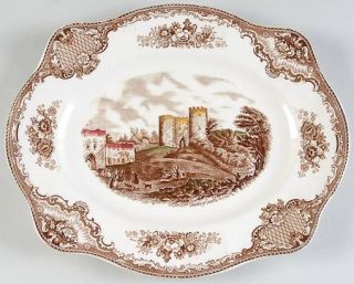 Johnson Brothers Old Britain Castles Brown/Multicolr 11 Oval Serving Platter, F