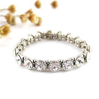 Alloy Crystal Elastic Bracelet