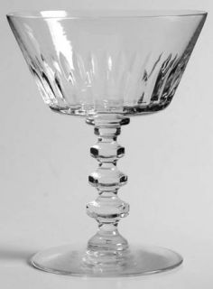 Tiffin Franciscan Spikes Clear Champagne/Tall Sherbet   Stem #17301