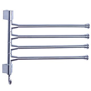 Rotatable Stainless Steel Four Bars Towel Rack