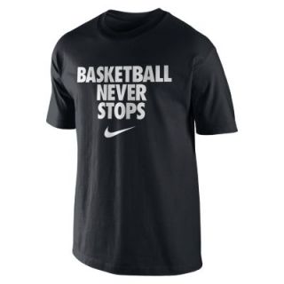 Nike Basketball Never Stops Mens T Shirt   Black