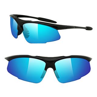 Anti UV TR90 and Polarized PC Materials Sun Glasses Goggle with Extra 4 Pairs of Lens(Black)