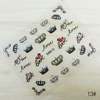 5PCS 3D Nail Art Stickers(Assorted Colors)
