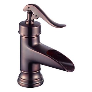 Oil Rubbed Bronze Finish Centerset Single Handle Brass Bathroom Sink Faucet