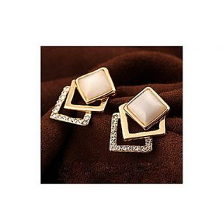 Elegant Alloy With Rhinestone/Opal Earrings