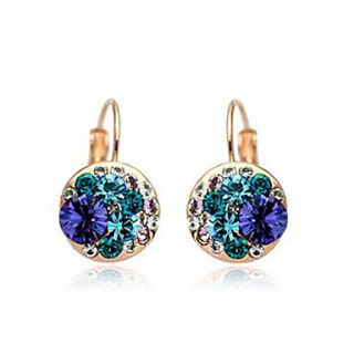Graceful 18K Gold Plated Alloy With Crystal Earrings