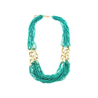 Beaded Strand Necklace, Blue
