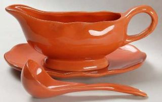 Better Homes and Gardens Harvest Dried Peach Gravy Boat & Underplate with Ladle,