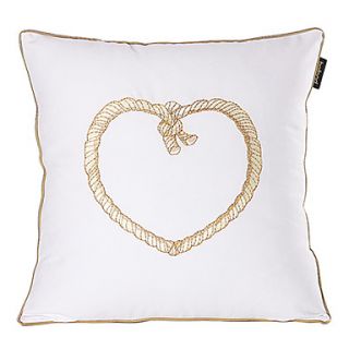 18 Square Heart shaped Cotton Embroidered Decorative Pillow Cover