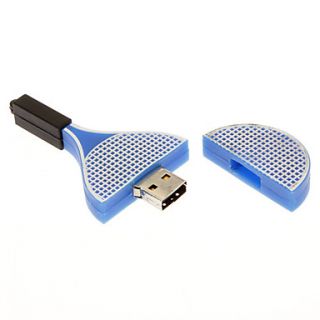 2GB Soft Rubber Blue Racket USB Flash Drive