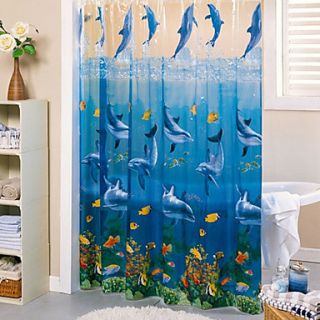 Ocean Style PVC Shower Curtain