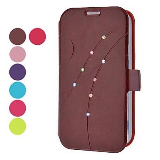 S Line Pattern Full Body Case with Rhinestone for Samsung Galaxy Note 2 N7100 (Assorted Colors)