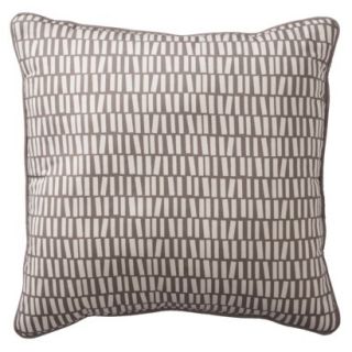 Room Essentials Blocked Stripes Toss Pillow   Brown/Cream (18x18)