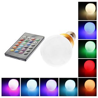 E27 5W RGB Golden Shell Light Remote Controlled LED Ball Bulb (85 265V)