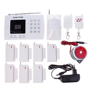 NEW Wireless Autodial Home Security Alarm System With Auto Dialing (7 Door Detectors)