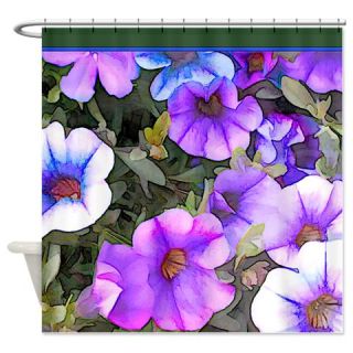  Purple and Blue Petunias Shower Curtain  Use code FREECART at Checkout