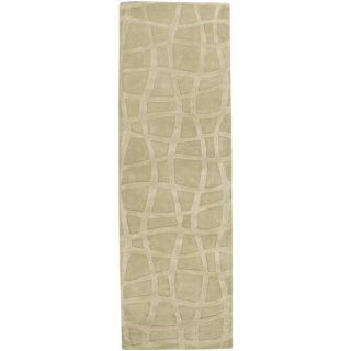 Candice Olson Loomed Ivory Abstract Plush Wool Rug (26 X 8)