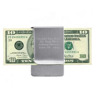 Multifunction Double faced Stainless Steal Money Clip