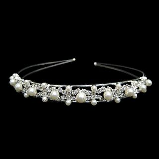 Gorgeous Crystals And Imitation Pearls Wedding Bridal Tiara/ Headpiece/ Headband