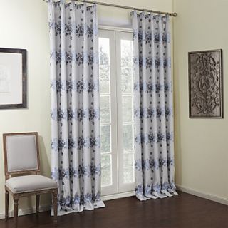 (One Pair) Floral Blossomy Country Lined Blackout Curtain