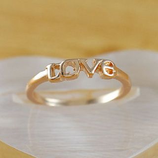 Gold Plated Love Finger Ring for Women