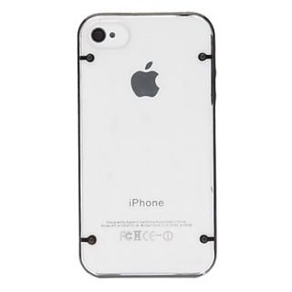 Transparent Hard Case with Black Frame for iPhone 4/4S