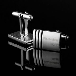 Personalized Oblong Arched Cufflinks