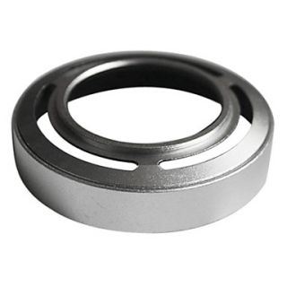 Silver Metal Lens Hood For Fujifilm X10 LH JX10 with Adapter Ring