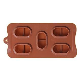 Silicone Capsule Shape Chocolate Candy Mold