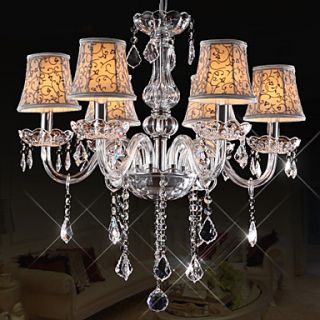 European Style Vintage 6 Lights Chandelier With Crystal Arm