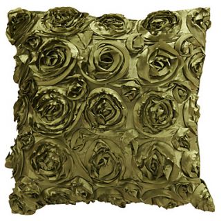 18 Square Green Roses Patchwork Polyester Decorative Pillow Cover