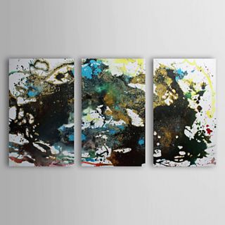 Hand Painted Oil Painting Abstract Splash ink with Stretched Frame Set of 3 1310 AB1114